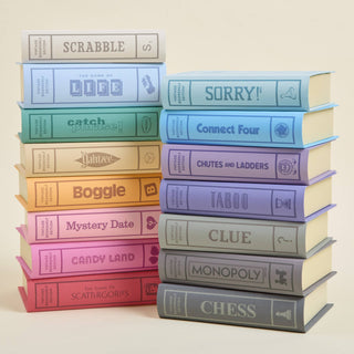 15 - Pack Vintage Bookshelf Assortment of Classic Board Games - Plum Sage Flowers