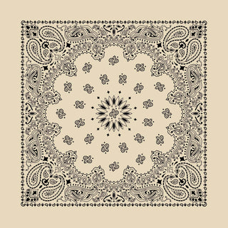 22" Bandana - Natural Paisley - Plum Social Events & Flowers