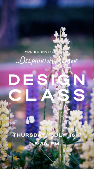 Delphinium Season | Floral Design Class in Denver