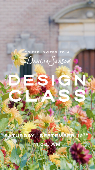 Dahlia Season | Floral Design Class in Denver