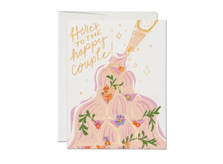 Champagne Fountain wedding greeting card - Plum Social Events & Flowers