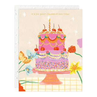 Cherry Cake - Birthday Card - Plum Social Events & Flowers