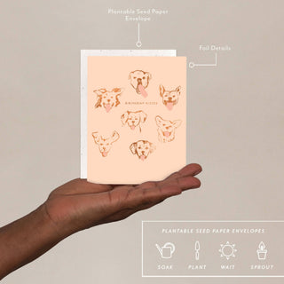Dog Kisses - Birthday Card - Plum Social Events & Flowers