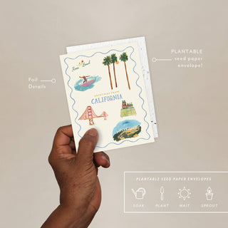 California - Just to Say Hi Card
