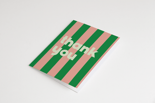 Green Stripe Thank You Card - Plum Social Events & Flowers