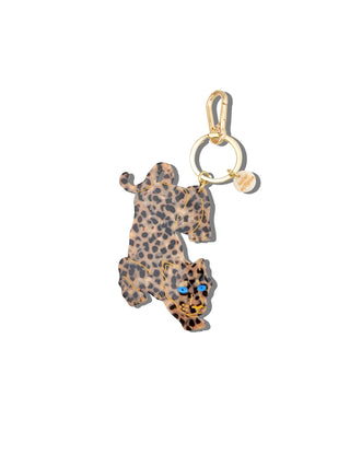 Hand - painted Leopard Bag Charm + Keychain | Eco - Friendly - Plum Social Events & Flowers
