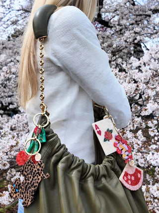 Hand - painted Leopard Bag Charm + Keychain | Eco - Friendly - Plum Social Events & Flowers