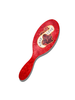 Hand - painted True Love Amazing Hair Day Brush | Eco - Friendly - Plum Sage Flowers