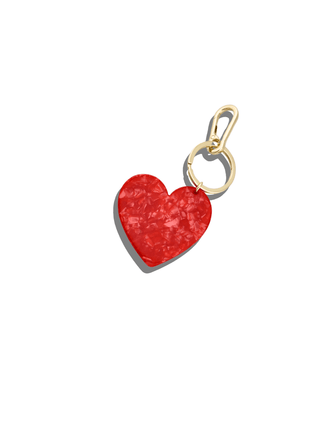 Handmade Heart Bag Charm + Keychain | Eco - Friendly - Plum Sage Flowers