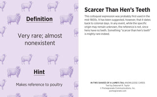 In Two Shakes of a Lamb's Tail: A Quiz Deck of Curious Sayings Knowledge Cards - Plum Sage Flowers