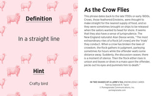In Two Shakes of a Lamb's Tail: A Quiz Deck of Curious Sayings Knowledge Cards - Plum Sage Flowers