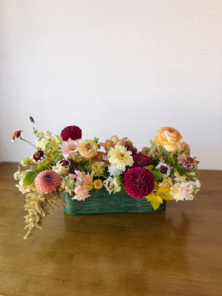 Long & Low Centerpiece - Plum Social Events & Flowers