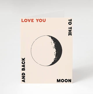 Love You To The Moon Card - Plum Social Events & Flowers