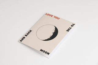 Love You To The Moon Card - Plum Social Events & Flowers