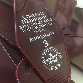 Motel Key Fob - Chateau Marmont - Plum Sage Flowers