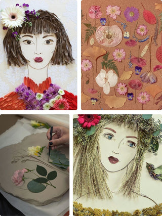 Pressed Flower Portraits | Date Night Class in Denver | June 13 at 5:30 PM - Plum Social Events & Flowers