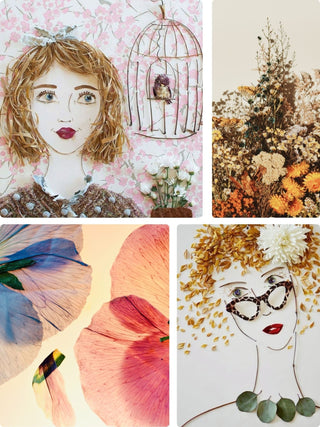 Pressed Flower Portraits | Date Night Class in Denver | June 13 at 5:30 PM - Plum Social Events & Flowers