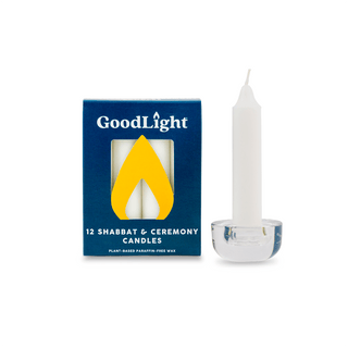 Shabbat Candles | 12 - Count Box - Plum Sage Flowers