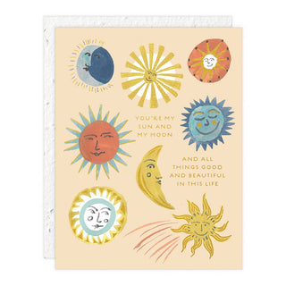 Sun and Moon - Love + Friendship Card - Plum Social Events & Flowers