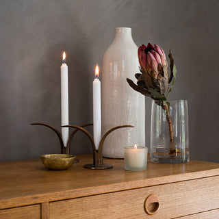 Taper Candles | 4 - Count Box - Plum Sage Flowers