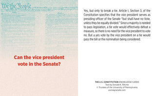 The U.S. Constitution Quiz Deck Knowledge Cards - Plum Sage Flowers