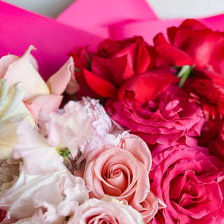 Valentine's Day Flowers Denver Pre - Order: Dream Girl Bouquet Bag - Plum Social Events & Flowers