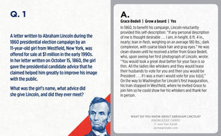 What Do You Know about Abraham Lincoln? Knowledge Cards - Plum Sage Flowers
