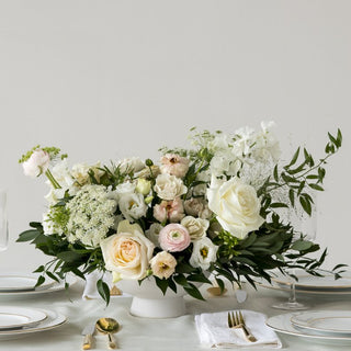 Ivory & Blush Large Arrangement - Plum Sage Flowers