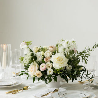 Ivory & Blush Large Arrangement - Plum Sage Flowers