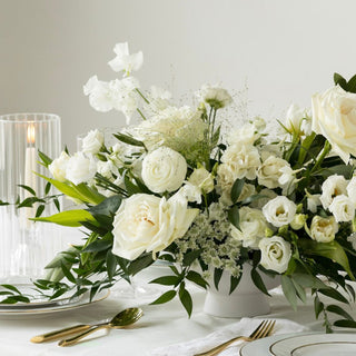 Ivory & Green Large Arrangement - Plum Sage Flowers