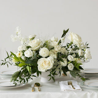 Ivory & Green Large Arrangement - Plum Sage Flowers