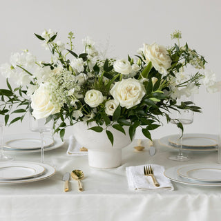 Ivory & Green Medium Arrangement - Plum Sage Flowers
