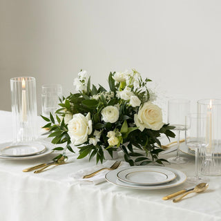 Ivory & Green Small Arrangement - Plum Sage Flowers