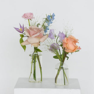 Pastel Bud Vase - Plum Sage Flowers